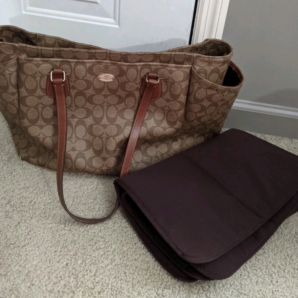 Coach Large Multifunction Baby Diaper bag & Wallet! NEW! - Picture 10 of 16